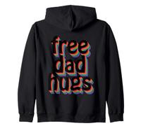 Texte d'ombre arc-en-ciel vibrant de Dad Hugs Free Sweat à Capuche