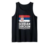 Texte drôle Serbian Sarcasm I Use My Serbian For Serbian Flag Débardeur