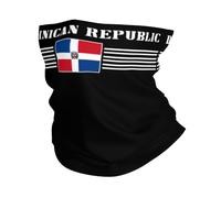 Texte du Drapeau De La République Dominicaine Unisexe Echarpe Tête Pirate Anti-Solaire Décoration Faciale Multi-Usage Tube Bandeaux pour Sports Yoga Course À Pied