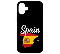 Texte Espagnol sur Drapeau Carte Nationale Coque pour iPhone 16 Plus