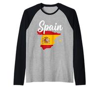 Texte Espagnol sur Drapeau Carte Nationale Manche Raglan
