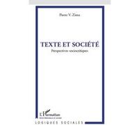 Pierre V. Zima – Texte et société : Perspectives sociocritiques – Broché – L'Harmattan