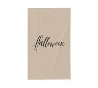 Texte Halloween sur drapeaux beiges minimalistes pour maison de cour, 9,1 x 1,5 m, bannière de vœux avec œillets, décoration d'intérieur et d'extérieur