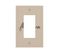 Texte Halloween sur fond beige discret minimaliste plaque murale plaque murale à bascule simple 1 gang décorateur de prise de courant pour la maison, la cuisine, la salle de bain