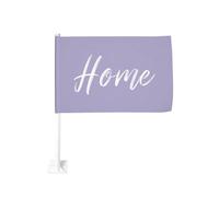 Texte Home On Pale Light Purple Car Flag Outdoor Window Clip 30 x 45 cm Double Side Car Decoration