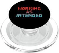 Texte Humoristique drôle pour Les Gens drôle travaillant comme prévu PopSockets PopGrip pour MagSafe