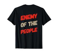 Texte imprimé au Dos drôle pour Les Gens drôle Ennemi du Peuple T-Shirt
