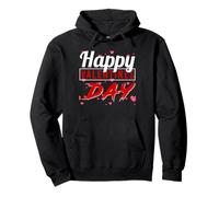 Texte Joyeux Saint-Valentin Cœurs Rouge Festif Sweat à Capuche
