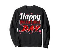 Texte Joyeux Saint-Valentin Cœurs Rouge Festif Sweatshirt