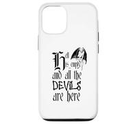 Texte Noir « Hell is Empty and All The Devils are Here » Coque pour iPhone 12/12 Pro