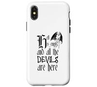 Texte Noir « Hell is Empty and All The Devils are Here » Coque pour iPhone X/XS