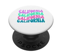 Texte ondulé Mignon I Love California PopSockets PopGrip Adhésif