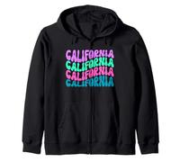 Texte ondulé Mignon I Love California Sweat à Capuche