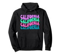 Texte ondulé Mignon I Love California Sweat à Capuche