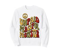 Texte ondulé rétro Groovy de Manifestation Pacifique Sweatshirt