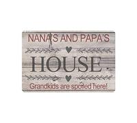 Texte Personnalisé avec Votre Nom, Maison Amusante pour Grands-Parents. Les Petits-Enfants sont Gâtés Ici. Tapis De Porte Antidérapant Tapis De Bain Résistant Paillasson pour Douche Porte D'Entré