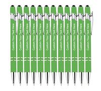 Texte personnalisé biros personnalisés, jusqu'à 1000 stylos personnalisés en vrac, écrivez votre nom, texte, message Stylet 2 en 1 pour entreprise, remise de diplôme, célébration d'anniversaire