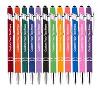 Texte personnalisé biros personnalisés, jusqu'à 1000 stylos personnalisés en vrac, écrivez votre nom, texte, message Stylet 2 en 1 pour entreprise, remise de diplôme, célébration d'anniversaire