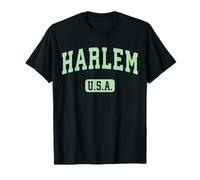 Texte rétro Vert Chic de Harlem USA T-Shirt