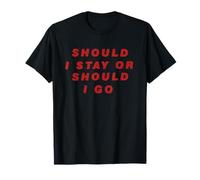 Texte Rouge « The Clash Should I Stay Or Should I Go » T-Shirt