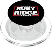 Texte Simple « Ruby Ridge » : marqueur d'histoire américaine PopSockets PopGrip pour MagSafe