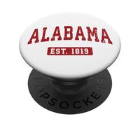 Texte Vintage Rouge Classique de l'Alabama, édition 1819. PopSockets PopGrip Adhésif
