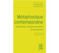 Textes clés de métaphysique contemporaine Emmanuelle Garcia (Editeur du volume), Frédéric Nef (Editeur du volume)