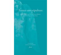 Textes sans sépulture - Anonyme - Fario - broché - Anthologie