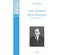 Textes théoriques et méthodologiques - Léo Spitzer - Droz - broché - Essai