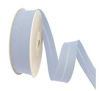TEXTEX = Biais de 30 mm de large. 50 % coton et 50 % polyester. Pièce de 10 m - Bleu clair