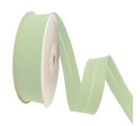 TEXTEX = Biais de 30 mm de largeur. 50 % coton et 50 % polyester. Pièce de 10 m - (Vert clair)