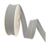 TEXTEX = Biais de 40 mm de large. 50 % coton et 50 % polyester. Morceau de 10 m - (Gris moyen)