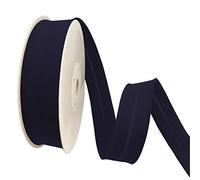 TEXTEX = Biais large 40 mm. 50 % coton et 50 % polyester. Pièce de 10 m - (bleu marine)