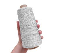 TEXTEX = Cône Cuquillo. Fil pour Tricot et Crochet. Composition Rayonne 100%. 1 Cône de 200grs et 600mts - (Gris Neige)
