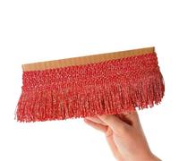 TEXTEX = Frange Lamé Cuquillo avec Lurex pour la Couture. Robes de Fête et de Carnaval. Composition de 95% Rayonne et 5% Lurex. Longueur de 5 cm. 5m Pièces - (Rouge et Or)