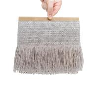 TEXTEX = Frange Lamé Cuquillo avec Lurex pour la Couture. Robes de Fête et de Carnaval. Composition de 95% Rayonne et 5% Lurex. Longueur de 10 cm. 5m Pièces - (Blanc et Argent)