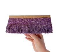 TEXTEX = Frange Lamé Cuquillo avec Lurex pour la Couture. Robes de Fête et de Carnaval. Composition de 95% Rayonne et 5% Lurex. Longueur de 5 cm. 5m Pièces - (Violet et Or)