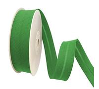 TEXTEX = Ruban de 40 mm de largeur. 50 % coton et 50 % polyester. Pièce de 10 m - (Vert mousse)