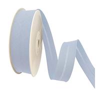 TEXTEX = Ruban de biais de 40 mm de large. 50 % coton et 50 % polyester. Pièce de 10 m - (Bleu clair)