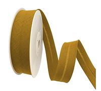 TEXTEX = Ruban décoratif de 30 mm de large. 50 % coton et 50 % polyester. Pièce de 10 m - (Ocre)