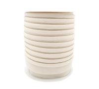 TEXTEX = Ruban Passepoil pour Coudre des Vêtements et des Textiles. Composition Polyester 50% et Coton 50%. Rabat de 10 mm de Large. Pièces de 10 Mètres - (Blanc Cassé)