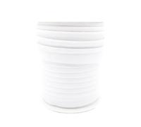 TEXTEX = Ruban Passepoil pour Coudre des Vêtements et des Textiles. Composition Polyester 50% et Coton 50%. Rabat de 10 mm de Large. Pièces de 10 Mètres - (Blanc)