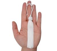 TEXTEX = Tête de Turc Cuquillo Tassel. 10 cm de Long. 100% Rayonne. Sachet de 5 Unités - (Blanc)