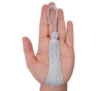 TEXTEX = Tête de Turc Cuquillo Tassel. 10 cm de Long. 100% Rayonne. Sachet de 5 Unités - (Gris Clair)