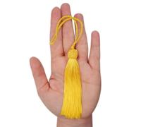 TEXTEX = Tête de Turc Cuquillo Tassel. 10 cm de Long. 100% Rayonne. Sachet de 5 Unités - (Jaune)