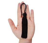 TEXTEX = Tête de Turc Cuquillo Tassel. 10 cm de Long. 100% Rayonne. Sachet de 5 Unités - (Noir)