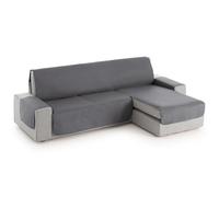 TEXTIL-HOME Housse de Canapé d’Angle Droit avec Accoudoirs Adele 240 cm - Housse Protège-Canapé Réversible Matelassé Grey, Anti-Taches, Lavable, Idéal Animaux,