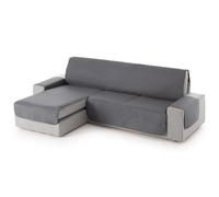 TEXTIL-HOME Housse de Canapé d’Angle Gauche avec Accoudoirs Adele 240 cm - Housse Protège-Canapé Réversible Matelassé Grey, Anti-Taches, Lavable, Idéal Animaux,