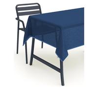 TextilDepot24 Nappe de Jardin avec Ourlet - Lavable - Résistante aux intempéries - Bleu - 130 x 220 cm