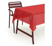 TextilDepot24 Nappe de Table de Jardin avec Ourlet - Lavable - Résistante aux intempéries - Rouge - 130 x 220 cm